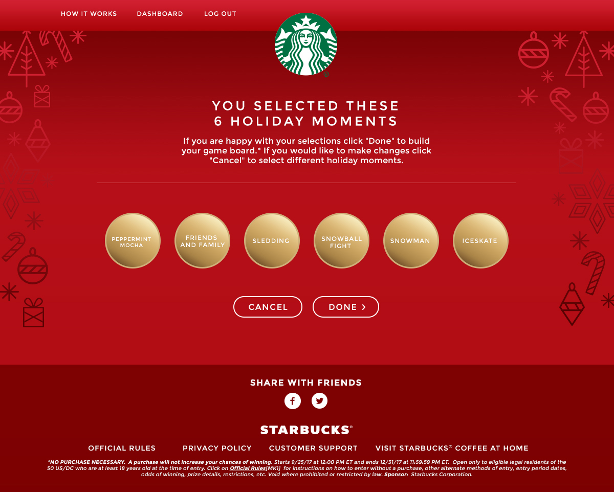 Starbucks® Holiday Promotion Game Chelsea Tredupp
